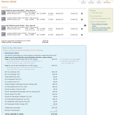 ita software itineraire