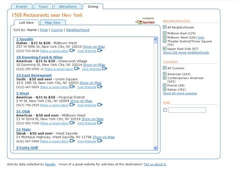 ita software restaurants