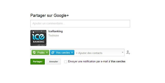 Partager votre page Google+ Local