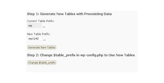 Plugin Table Rename