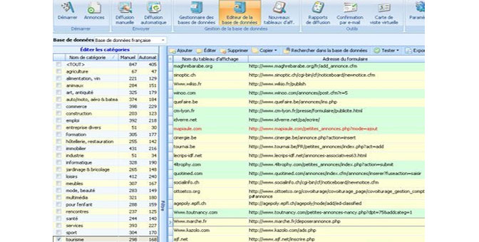 Interface du logiciel ESC AdPoster