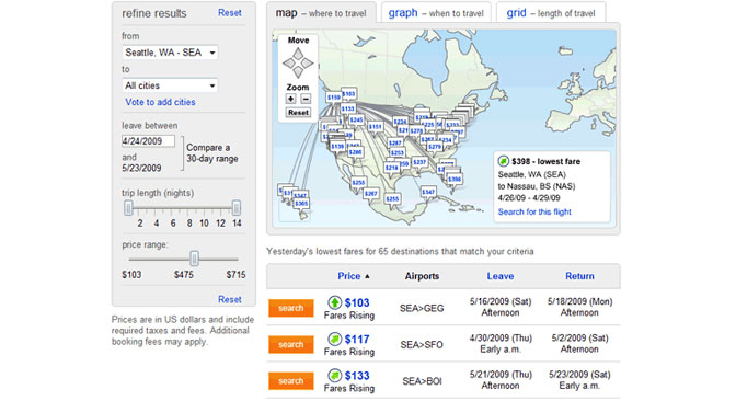 Bing Travel - Map View