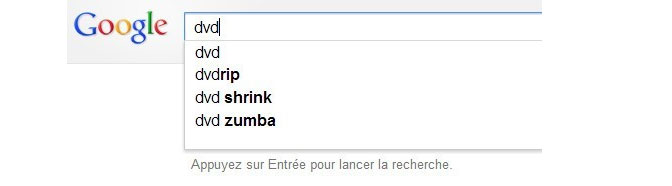 Résultats de Google Suggest